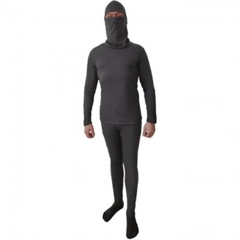 Комплект BTRACE MILD FLEECE футболка с длинными рукавами + кальсоны черный XL (54-56)